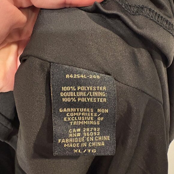 NWT Renuar XL Black Lined Dress with 3/4 Length Ruffle Sleeves - Picture 8 of 9